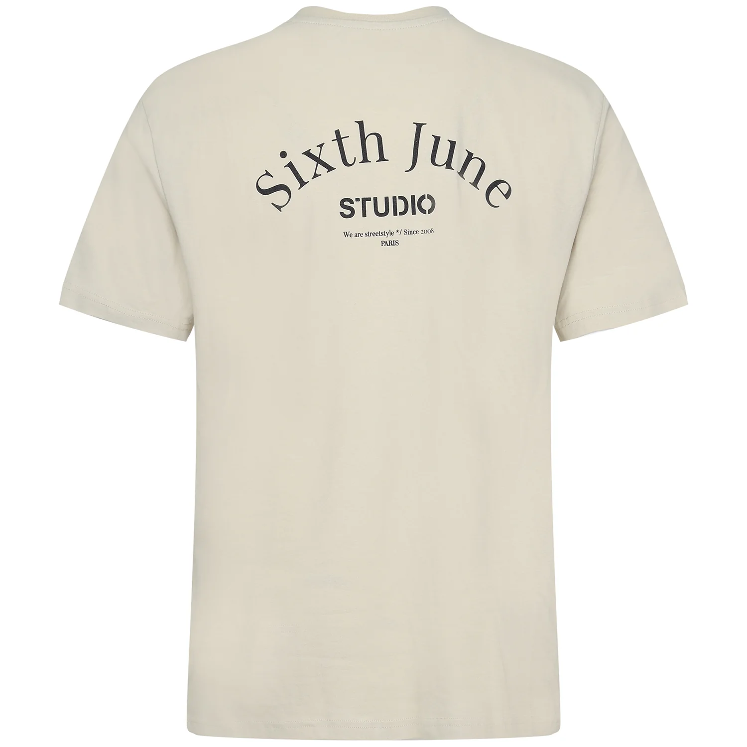 T-shirt studio imprimé beige