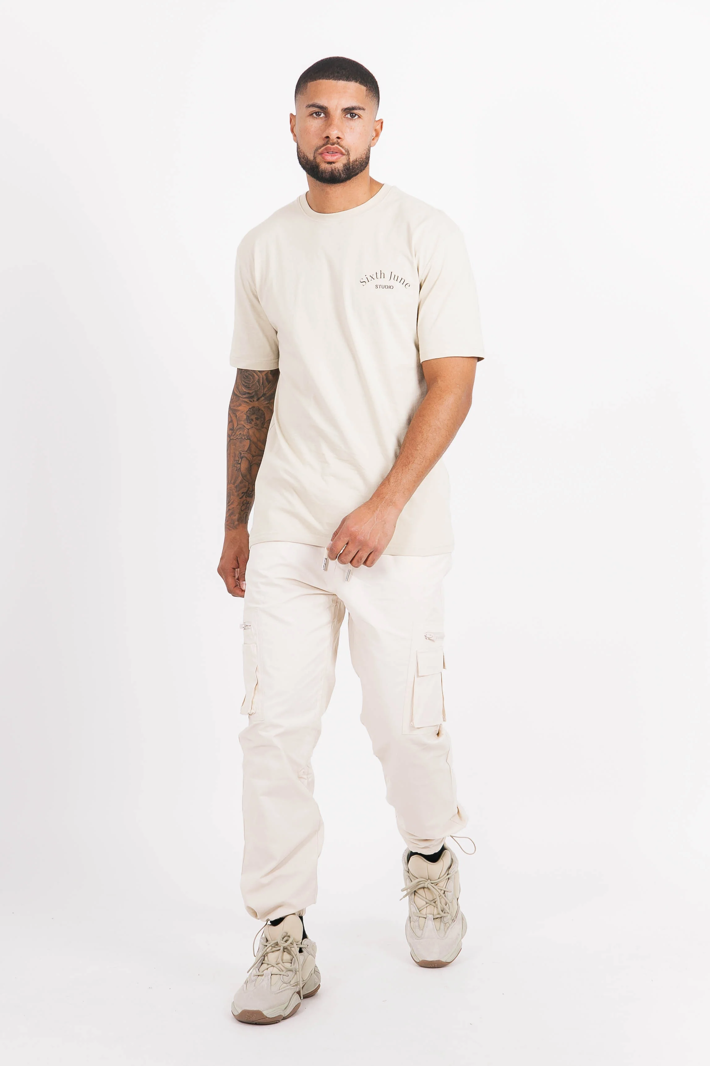 T-shirt studio imprimé beige - Image 6