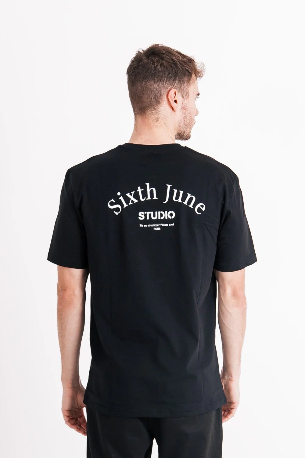 T-shirt studio imprimé noir - Image 5