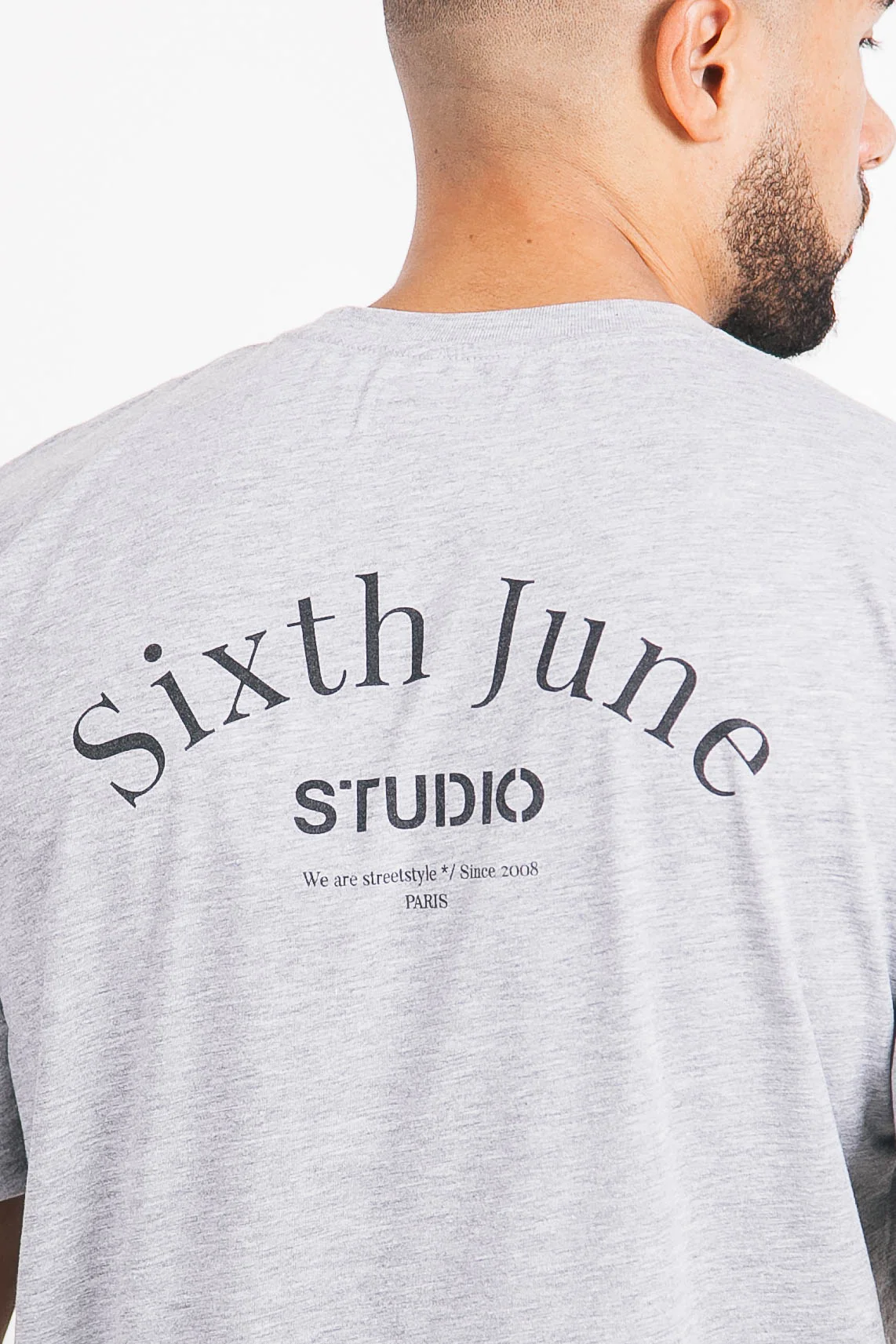 T-shirt studio imprimé gris - Image 3