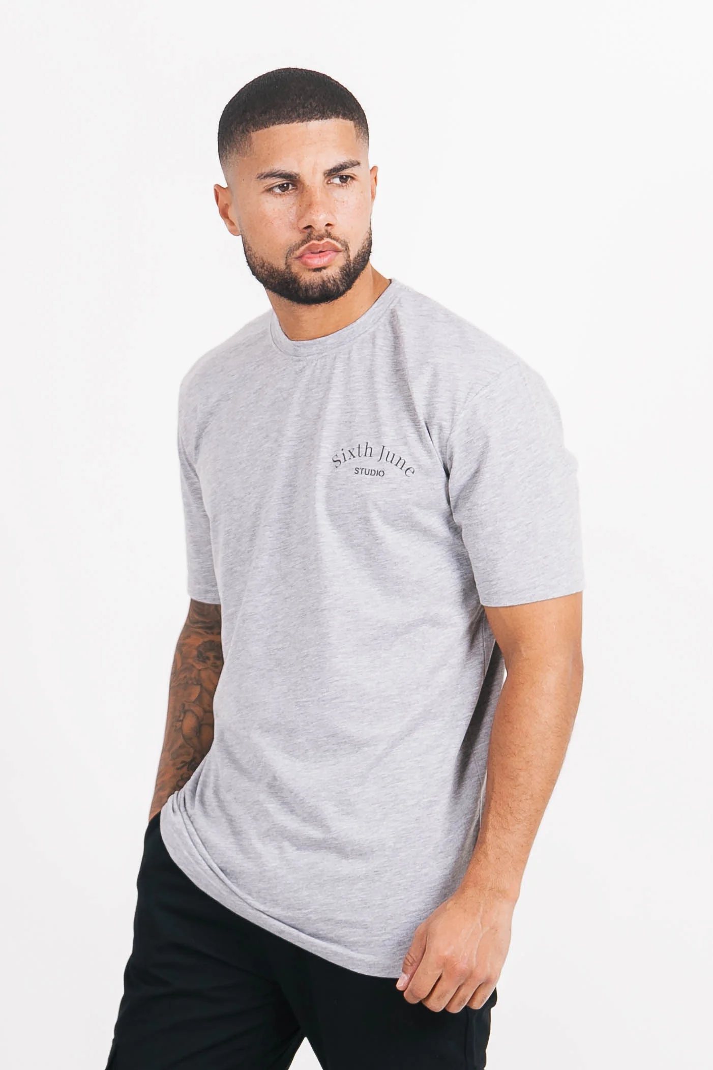 T-shirt studio imprimé gris - Image 4