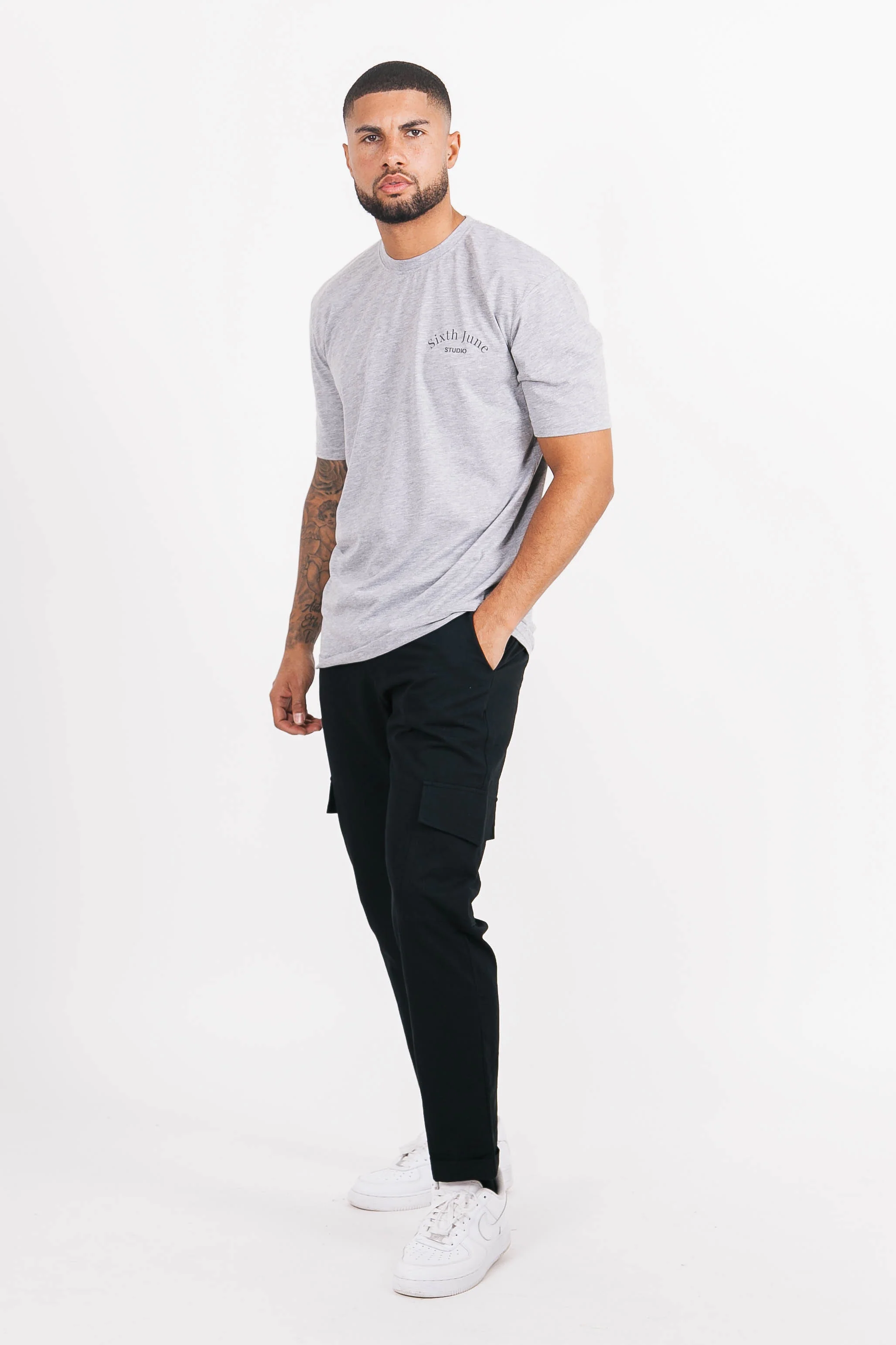 T-shirt studio imprimé gris - Image 6