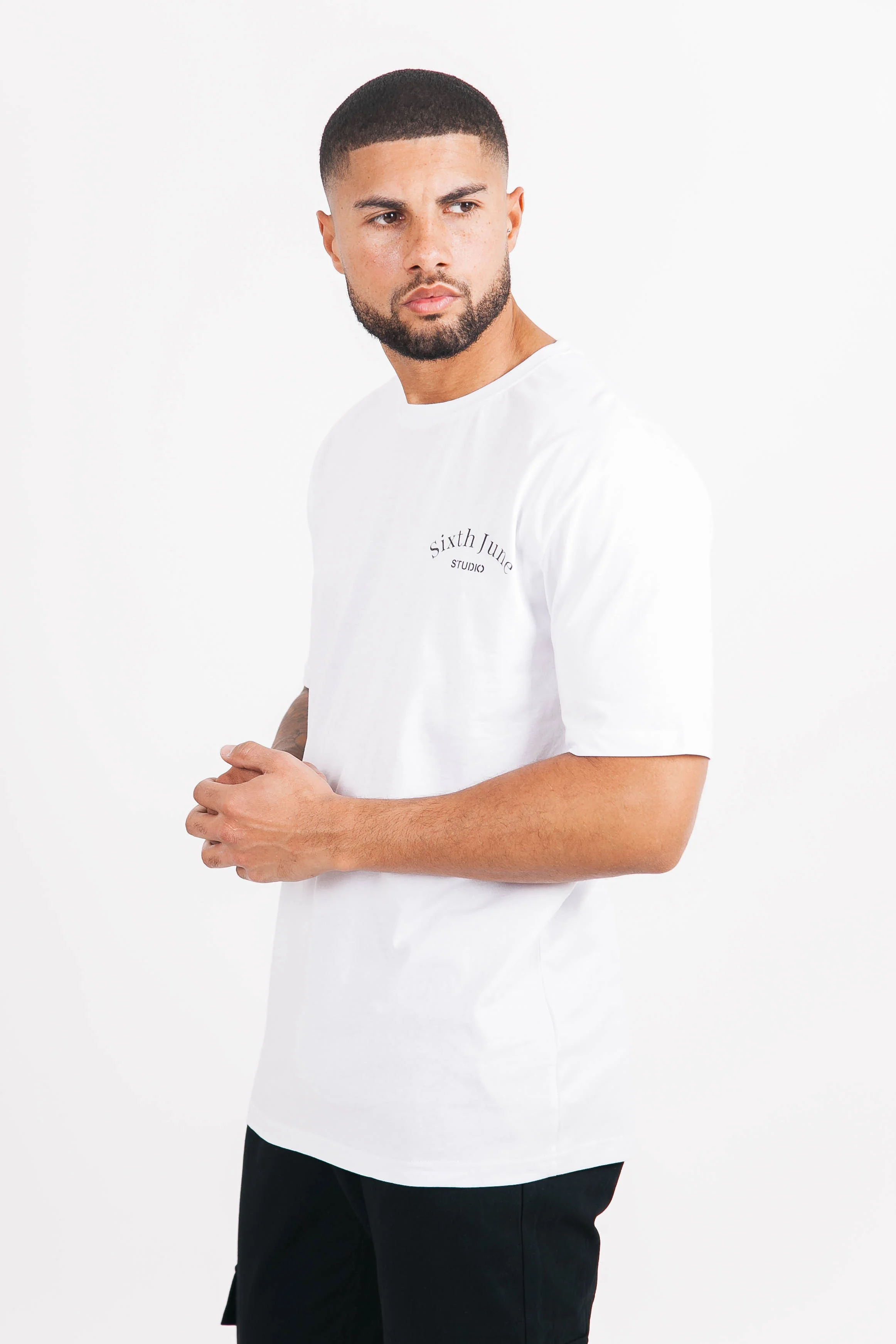 T-shirt studio imprimé blanc - Image 4