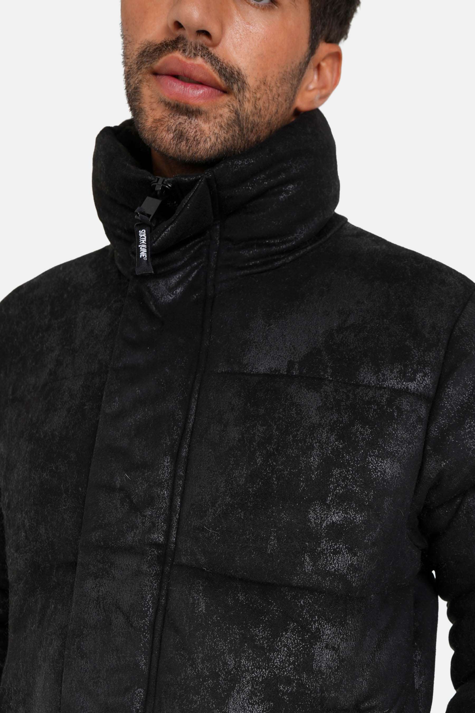 Doudoune imitation daim Noir - Image 4