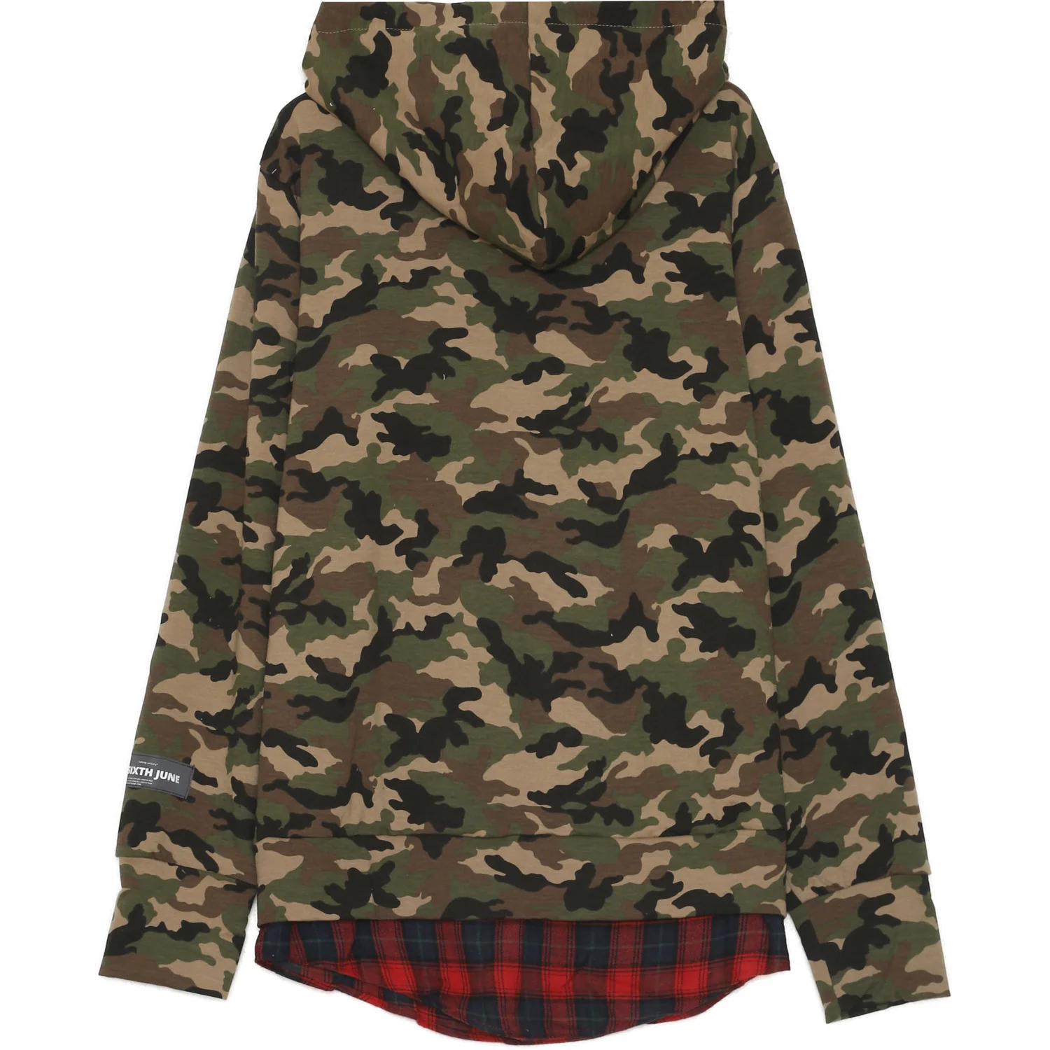 Sweat capuche camouflage tartan vert - Image 7