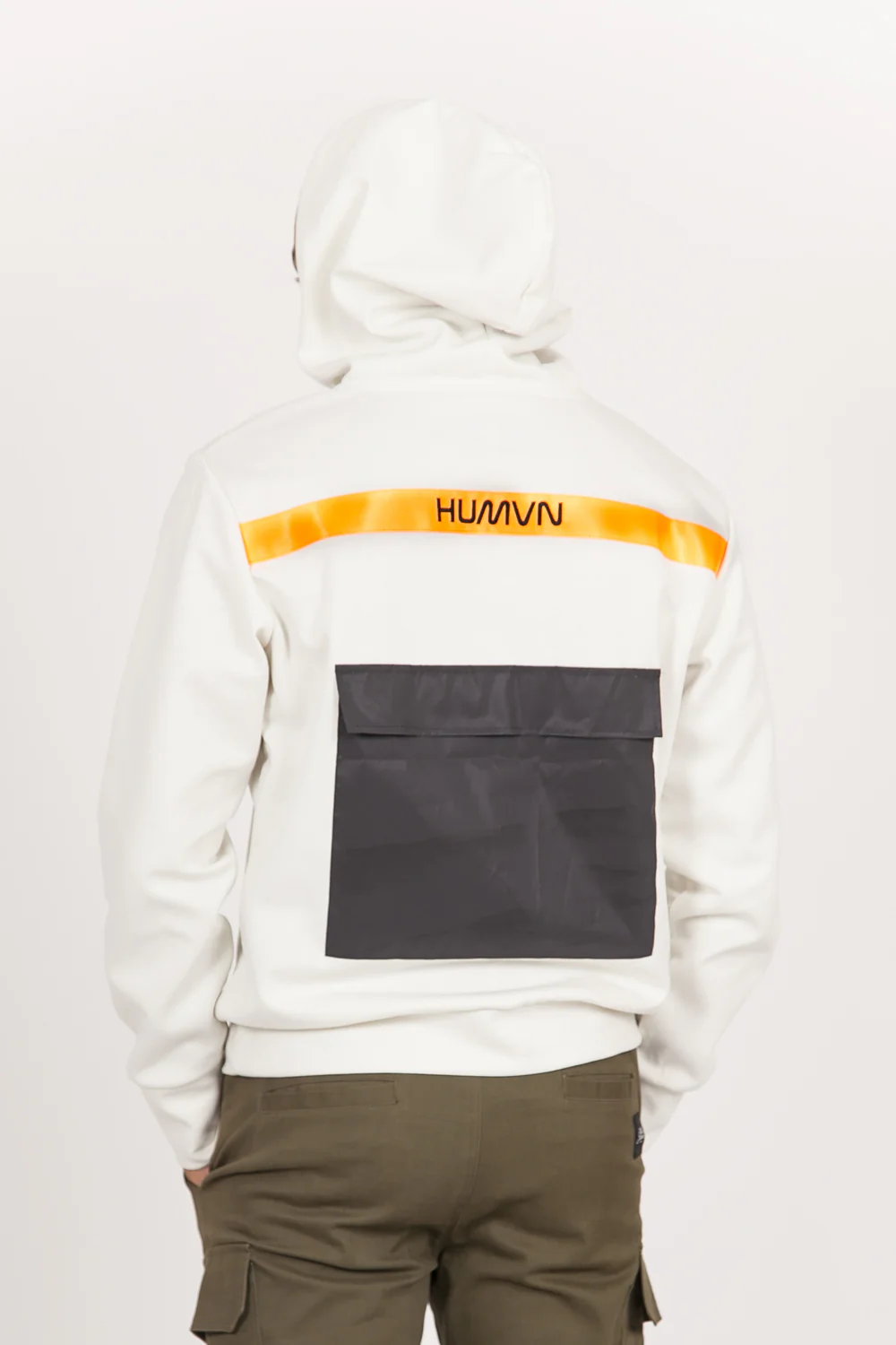 Sweat capuche aluminium human blanc cassé - Image 6