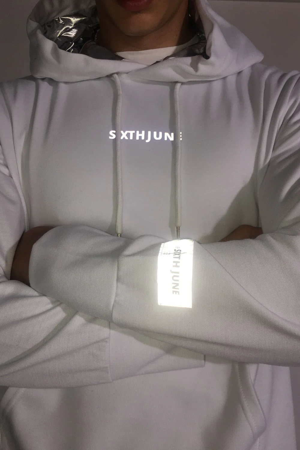 Sweat capuche aluminium blanc - Image 4