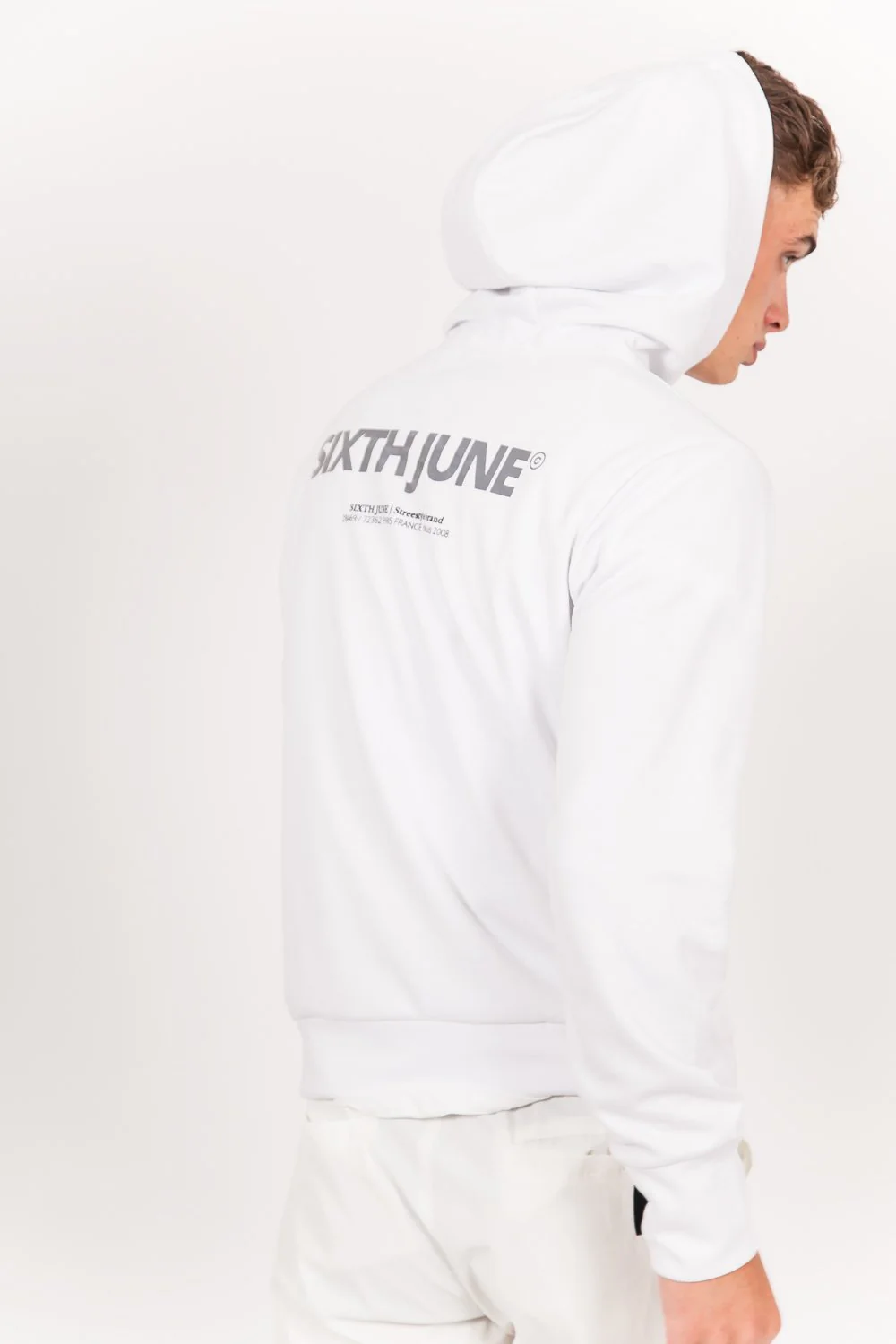 Sweat capuche aluminium blanc - Image 6