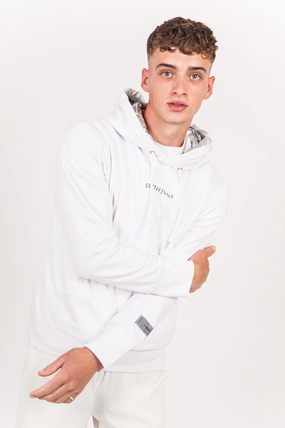 Sweat capuche aluminium blanc - Image 7