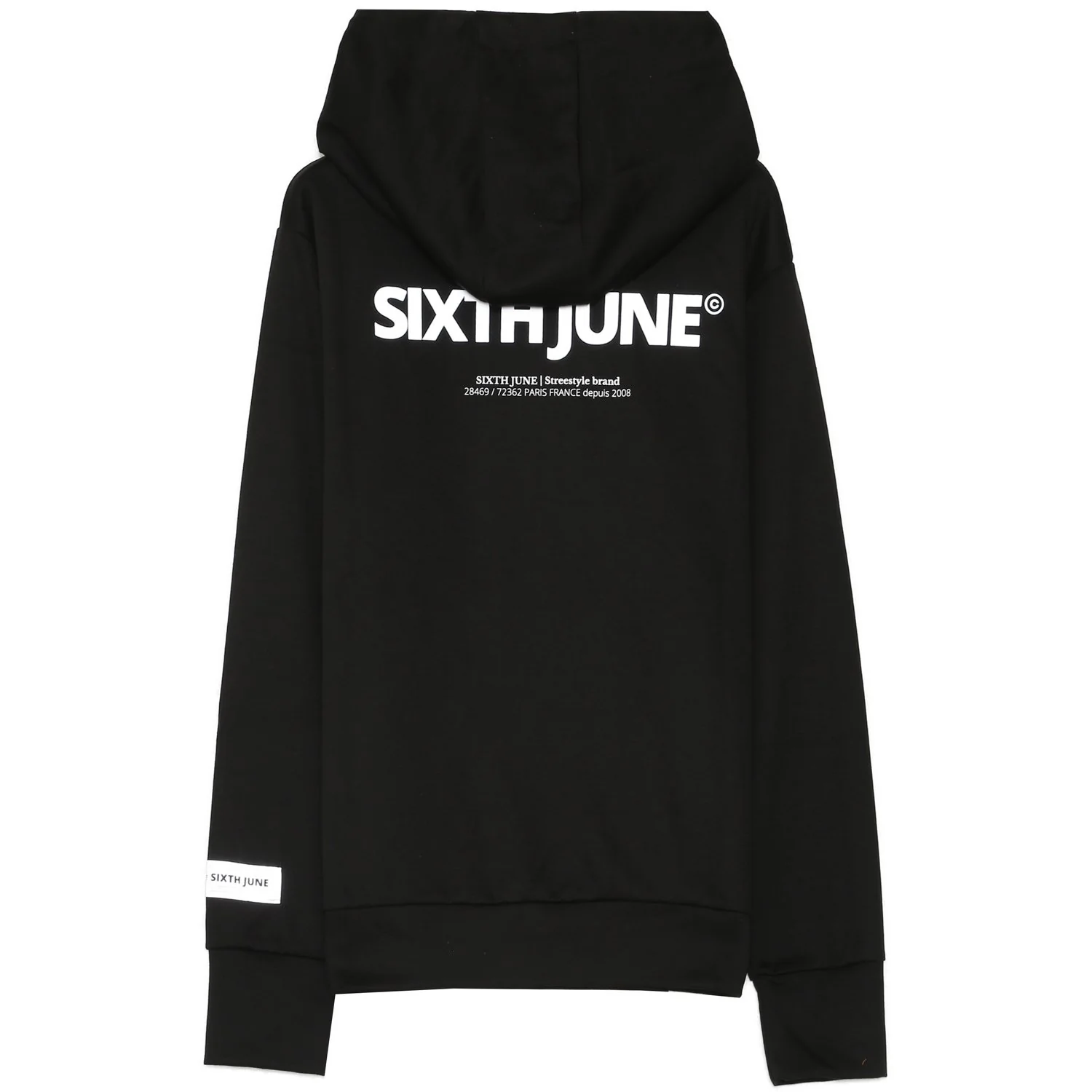 Sweat capuche aluminum noir