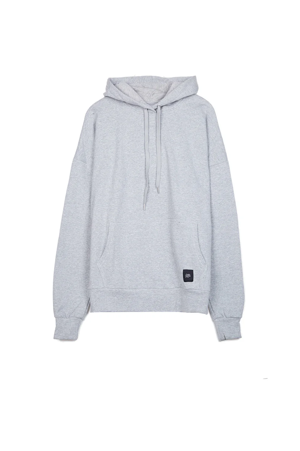 Sweat capuche épaules tombantes gris clair