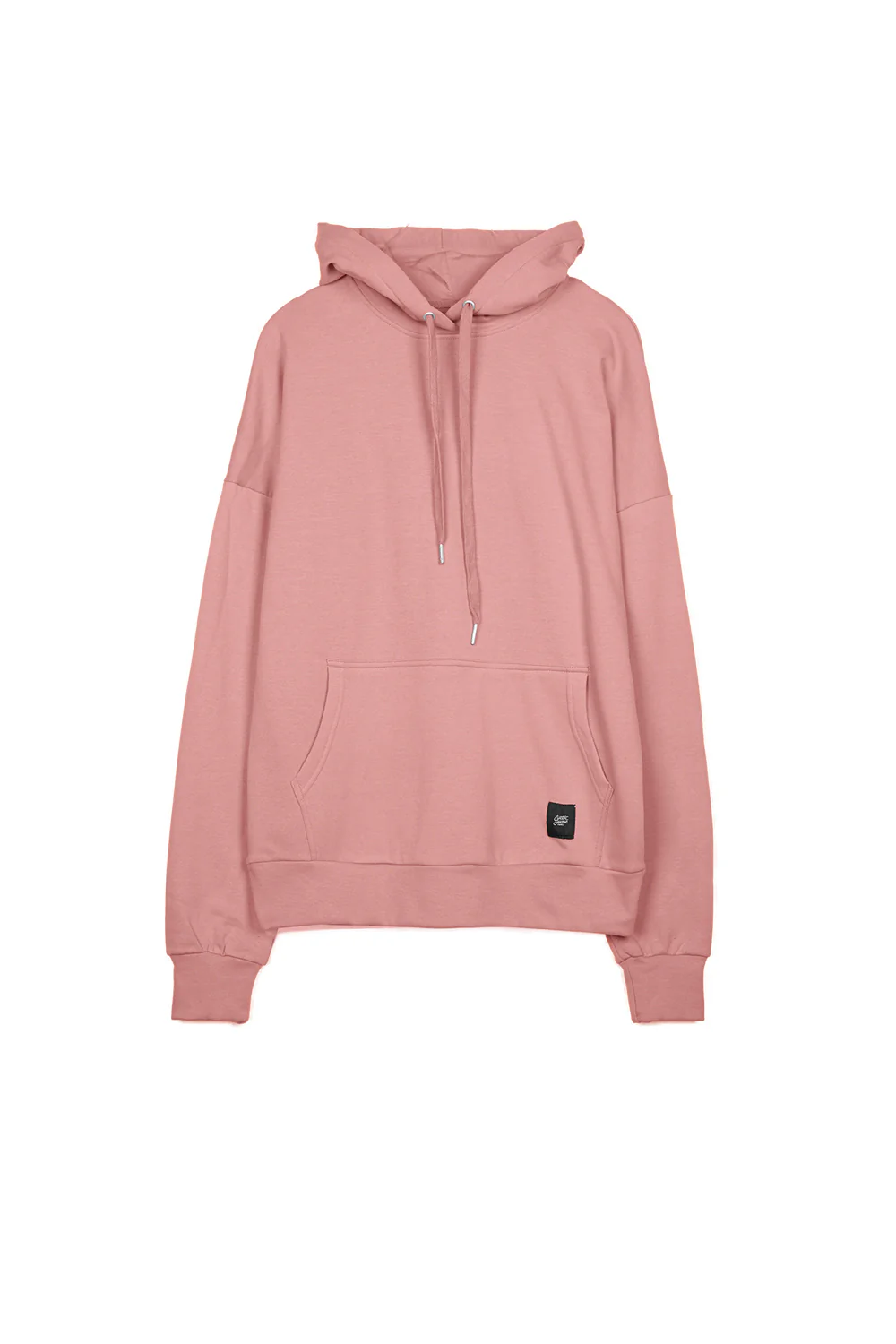 Sweat capuche épaules tombantes rose foncé
