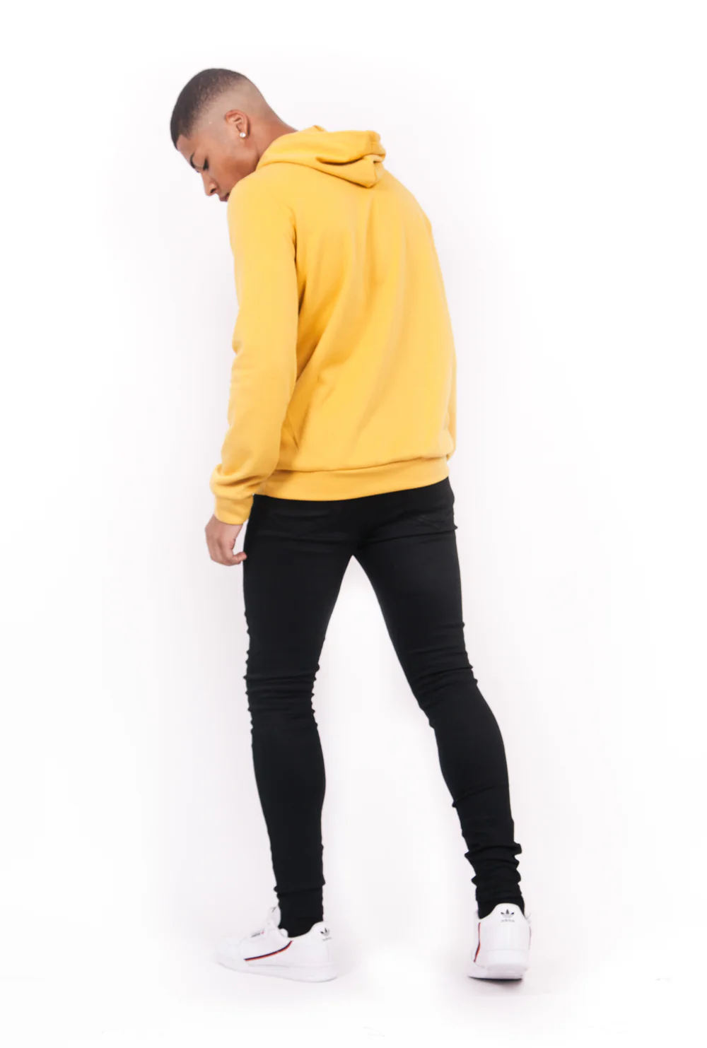 Sweat capuche grand logo jaune - Image 4