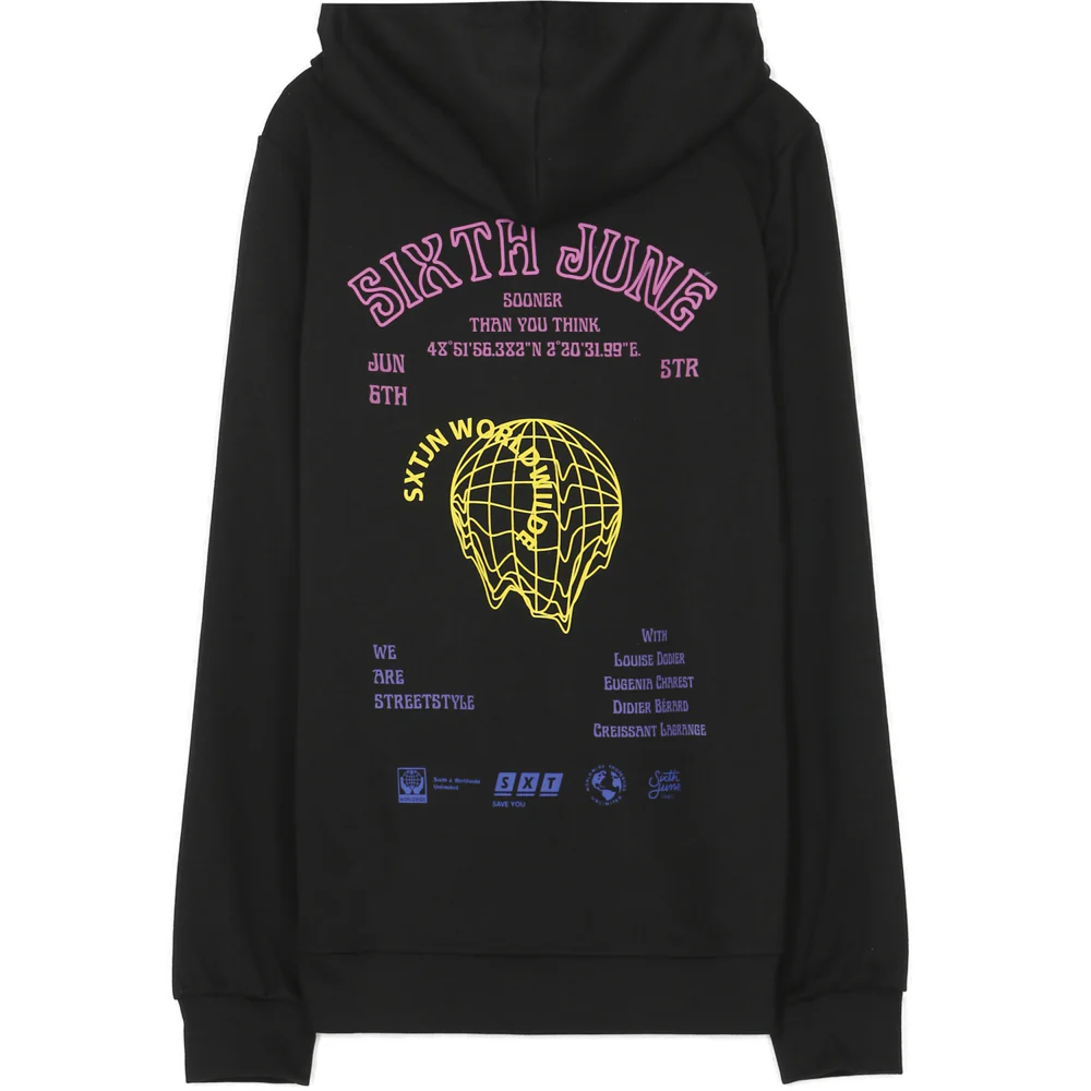 Sweat capuche hologramme noir
