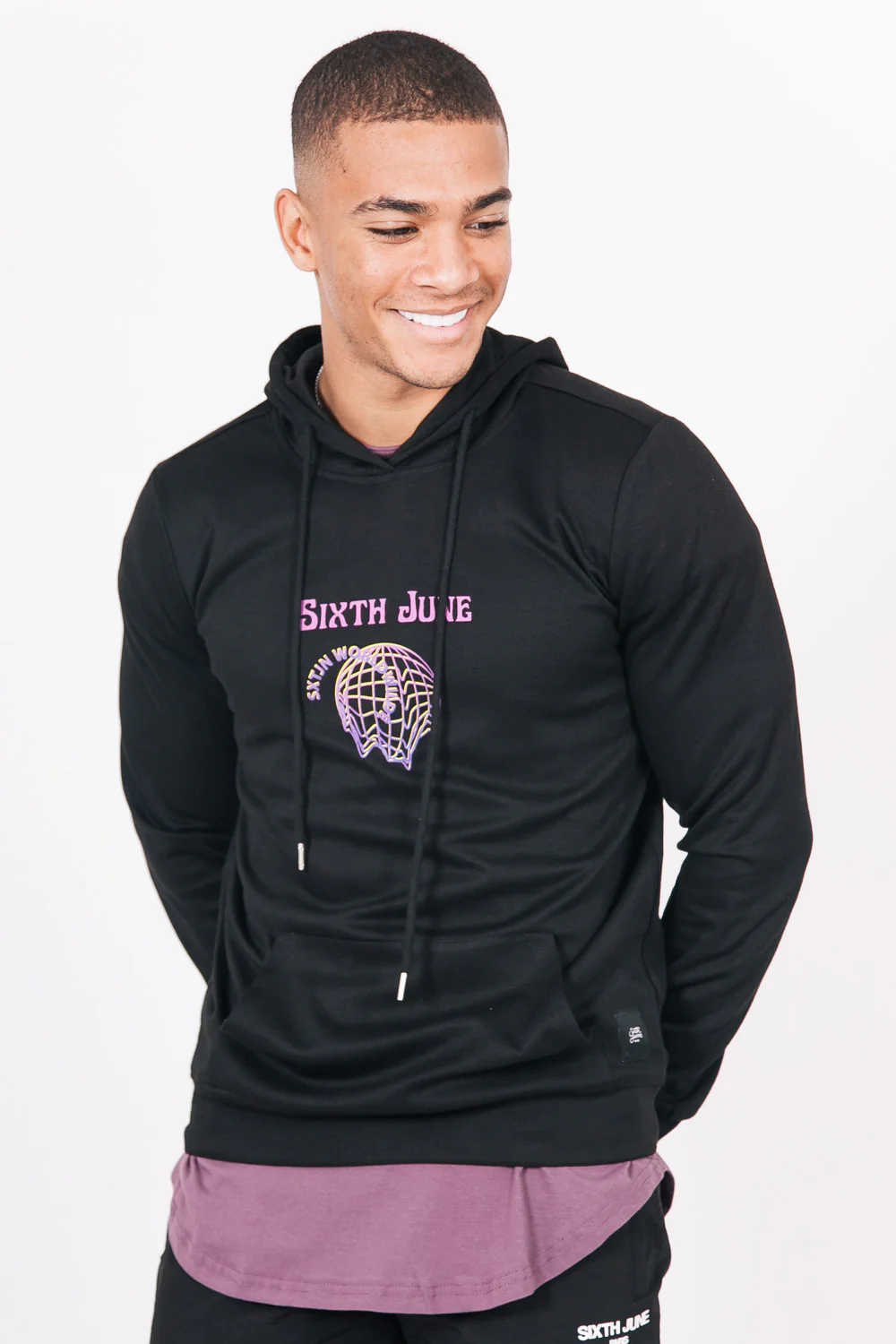 Sweat capuche hologramme noir - Image 2
