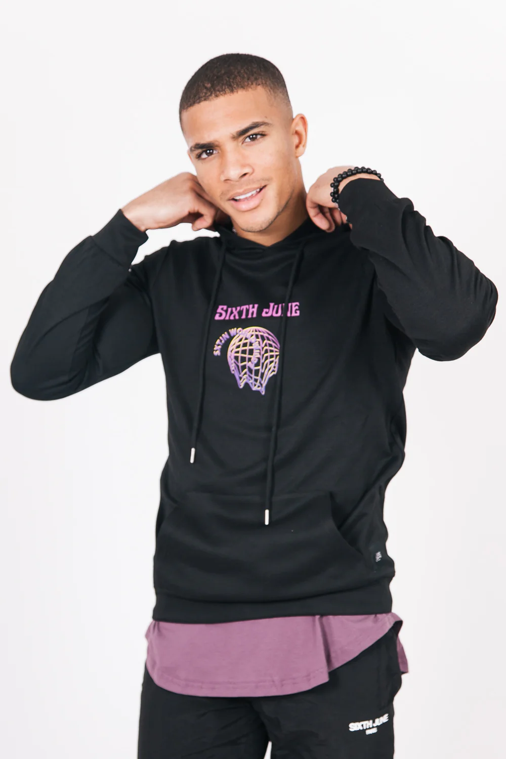 Sweat capuche hologramme noir - Image 3