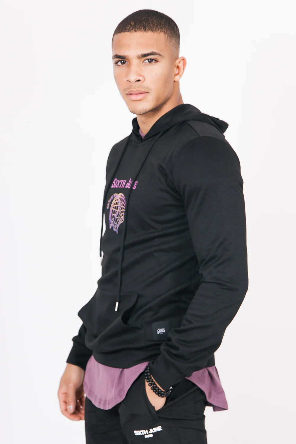 Sweat capuche hologramme noir - Image 4