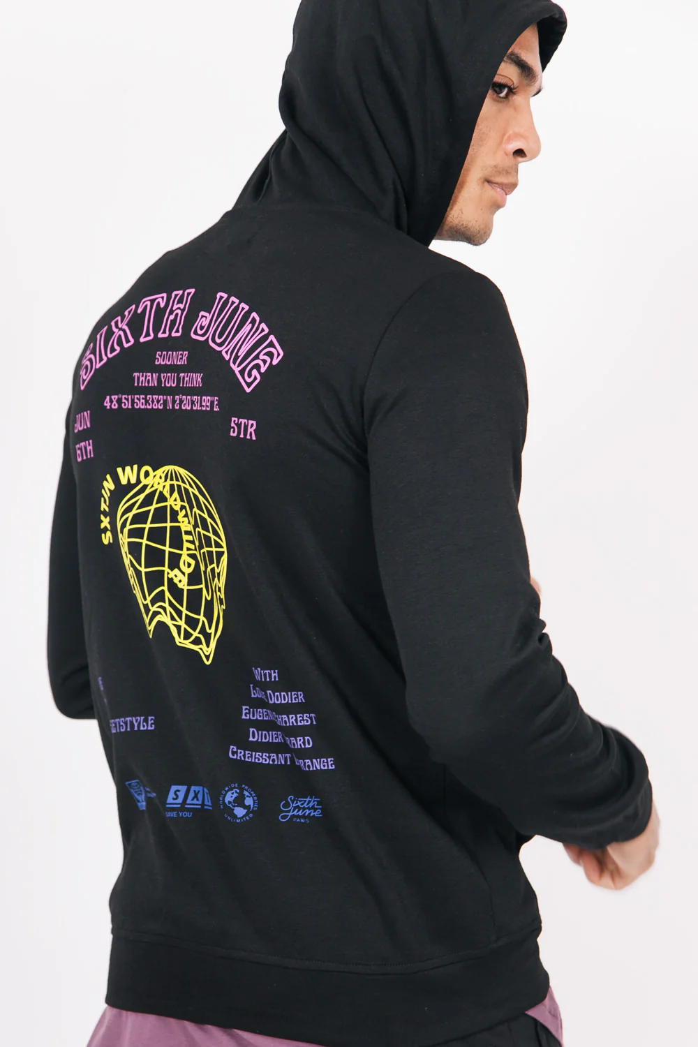 Sweat capuche hologramme noir - Image 5