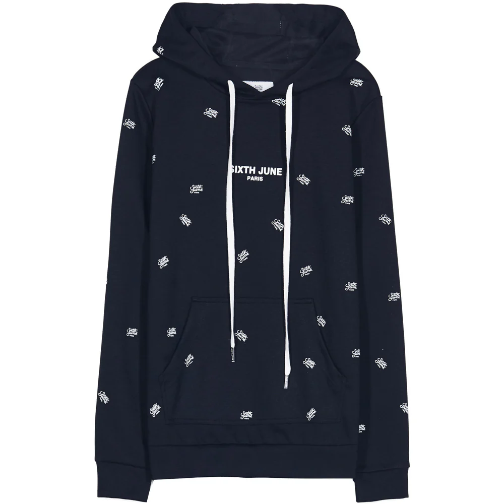 Sweat capuche logomania noir
