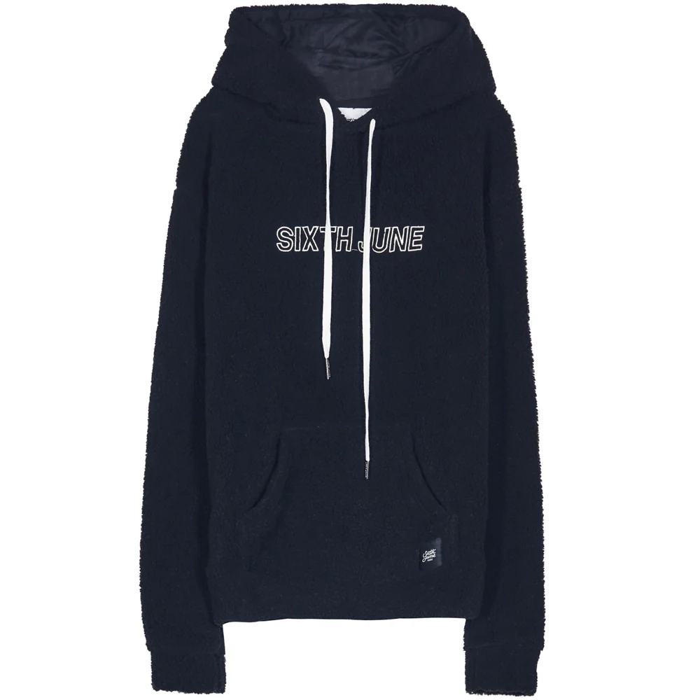 Sweat capuche oversize fourrure noir