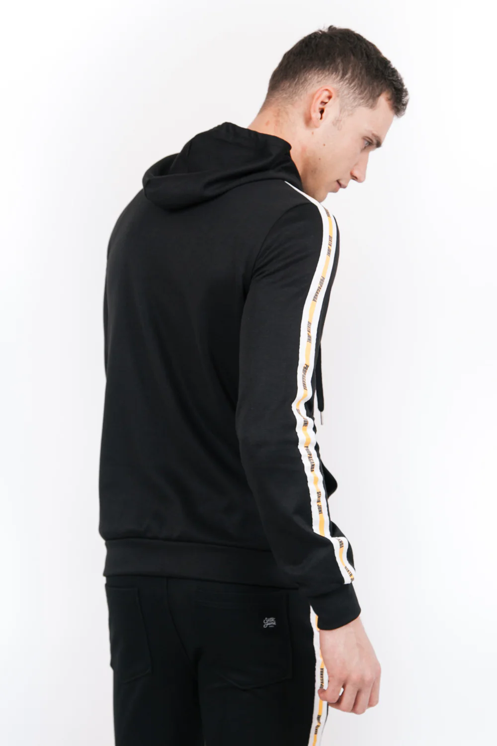 Sweat capuche Propaganda bandes noir - Image 3