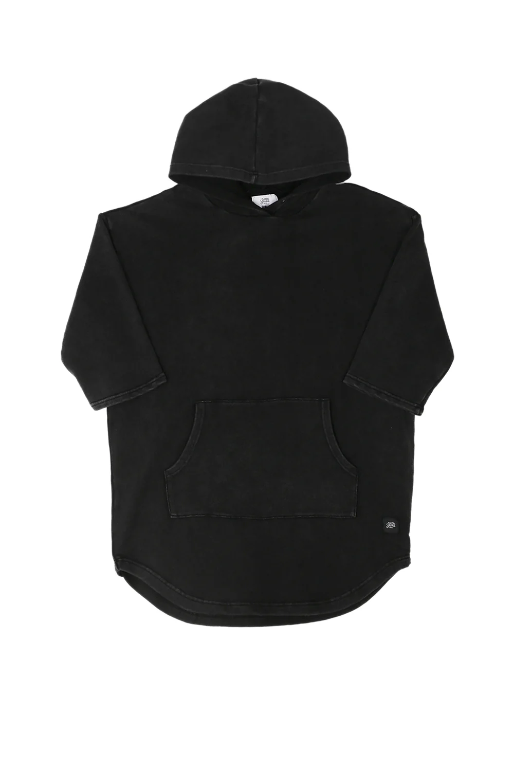 Sweat capuche manches tombantes noir 2133A