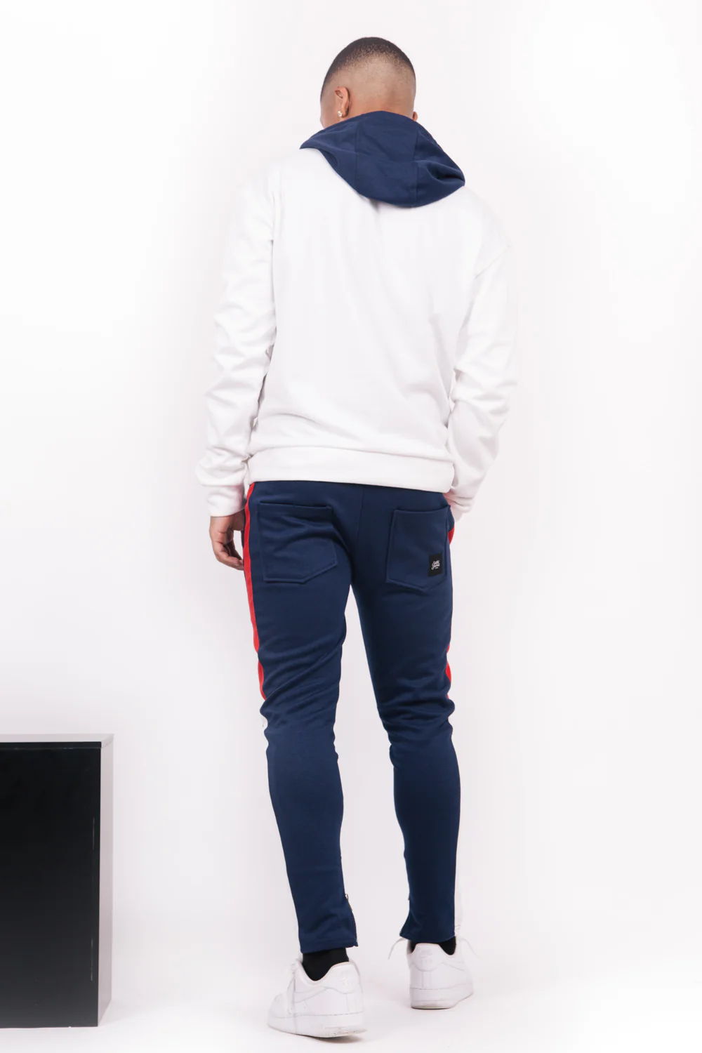 Sweat capuche tricolore blanc rouge bleu - Image 5