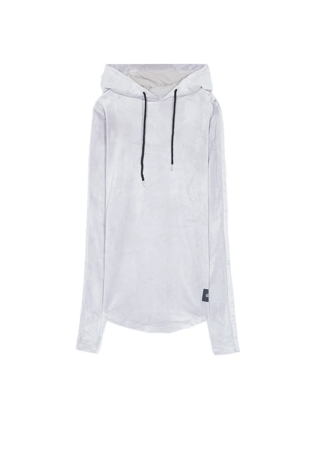 Sweat capuche velours gris