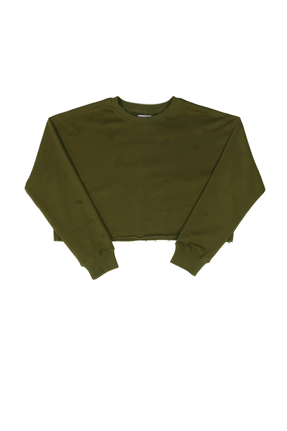Sweat court oversize Femme destroy kaki W2250VSW