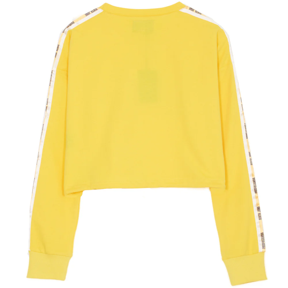Sweat crop top bandes Propaganda jaune - Image 8