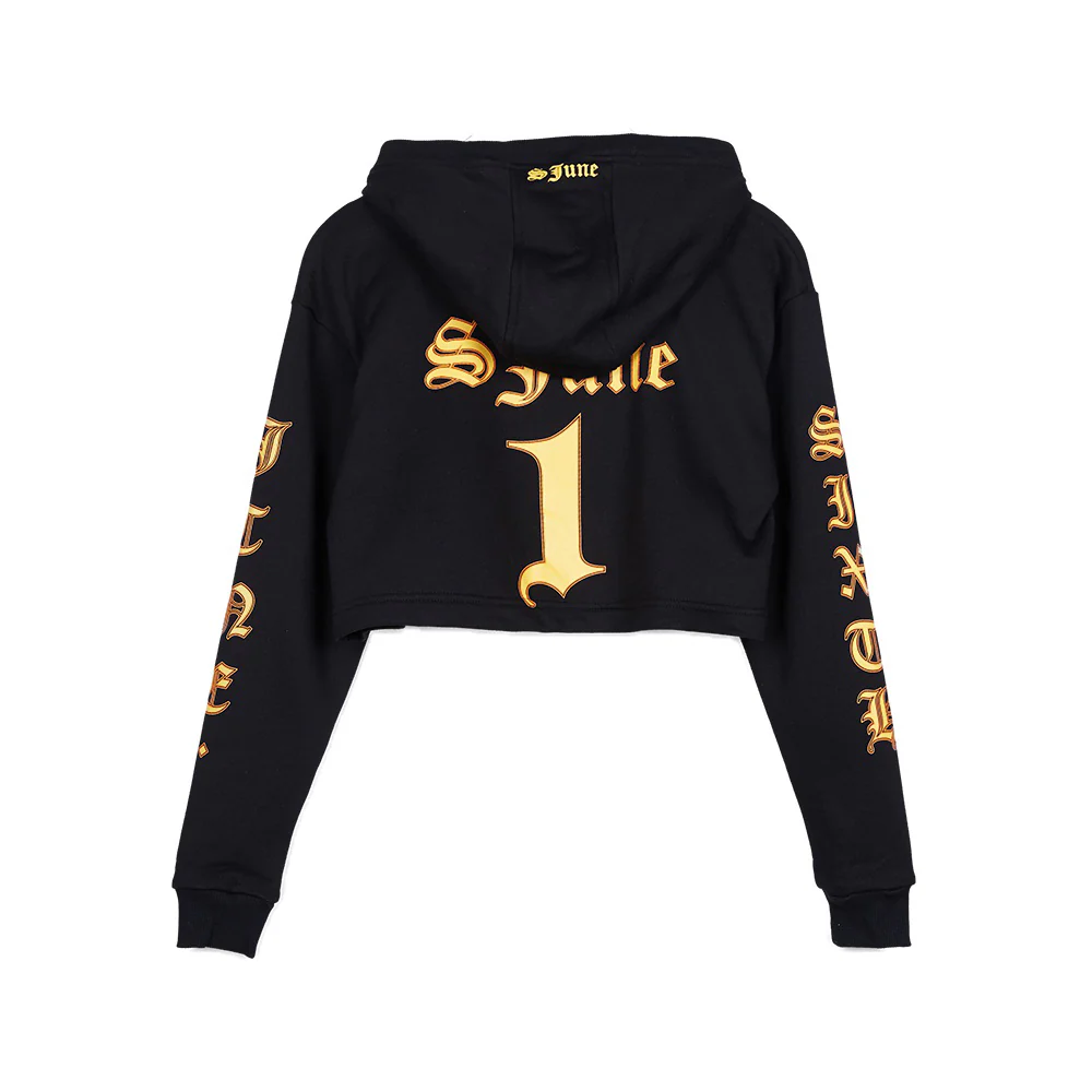 Sweat oversize gothique noir jaune