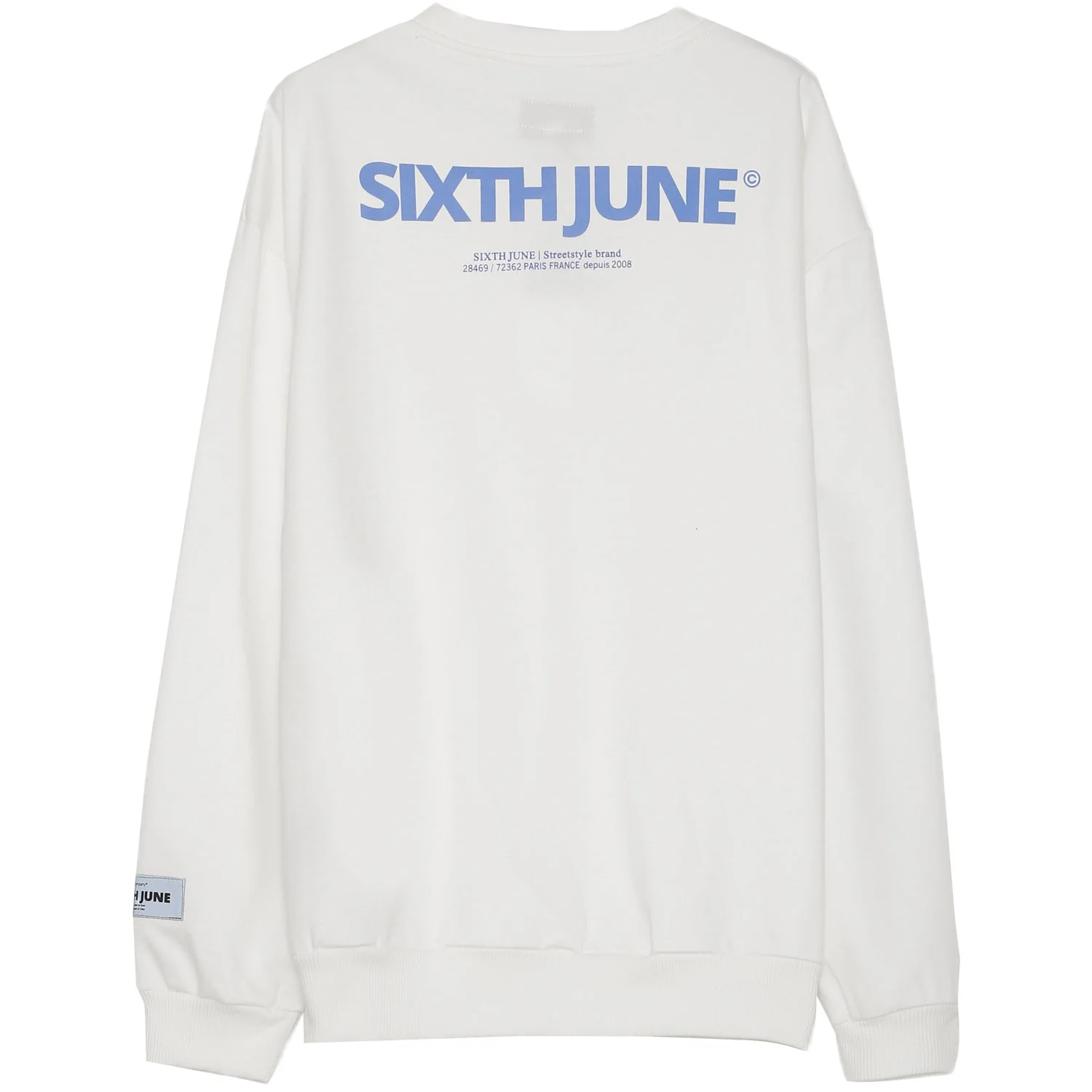 Sweat réfléchissant patch logo blanc