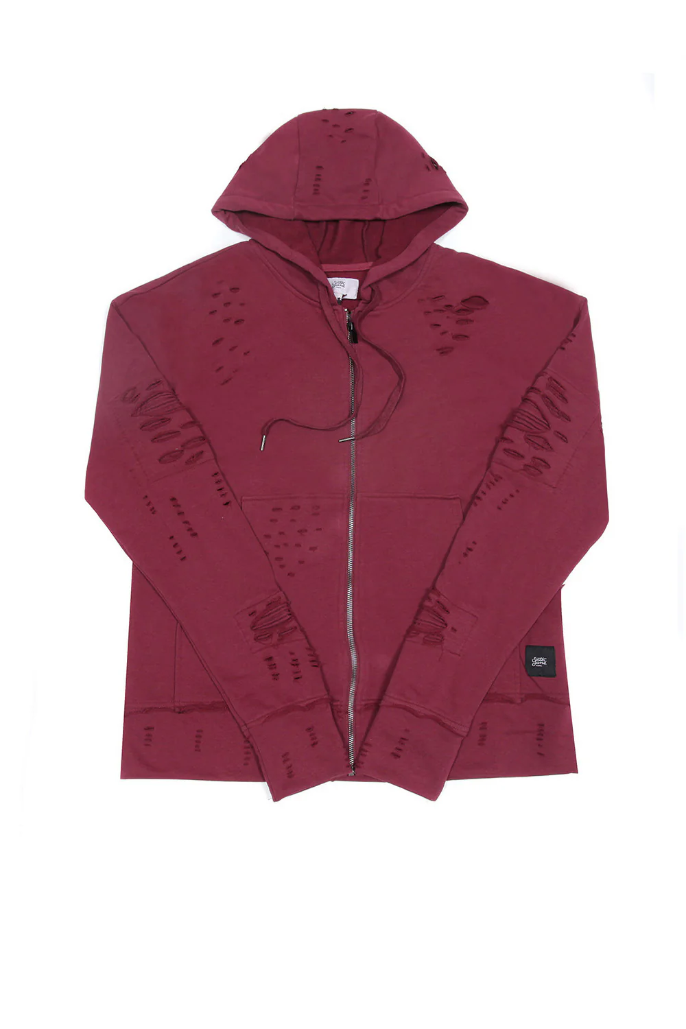 Sweat-shirt biker destroy marsala M2414VJA