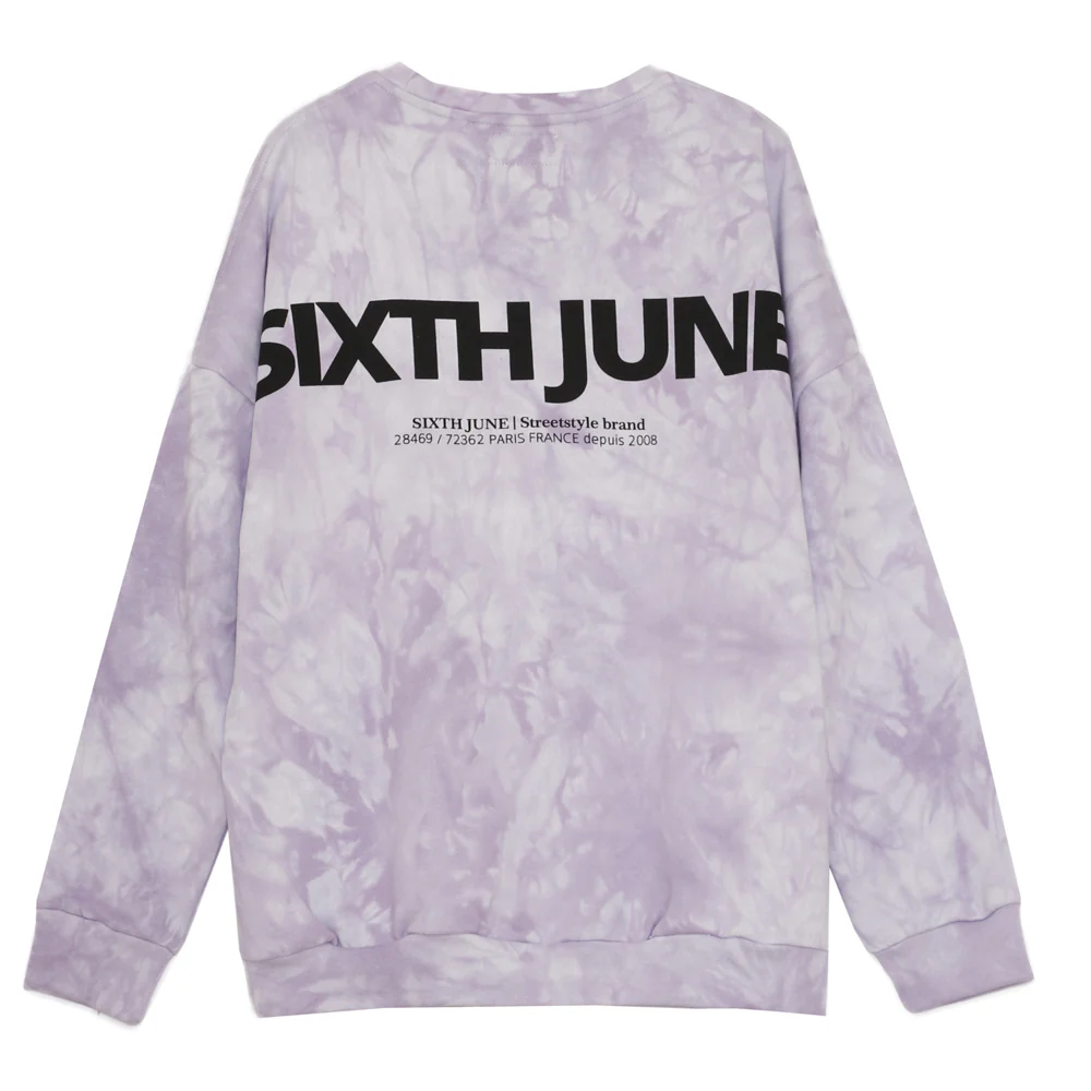 Sweat tie and dye violet