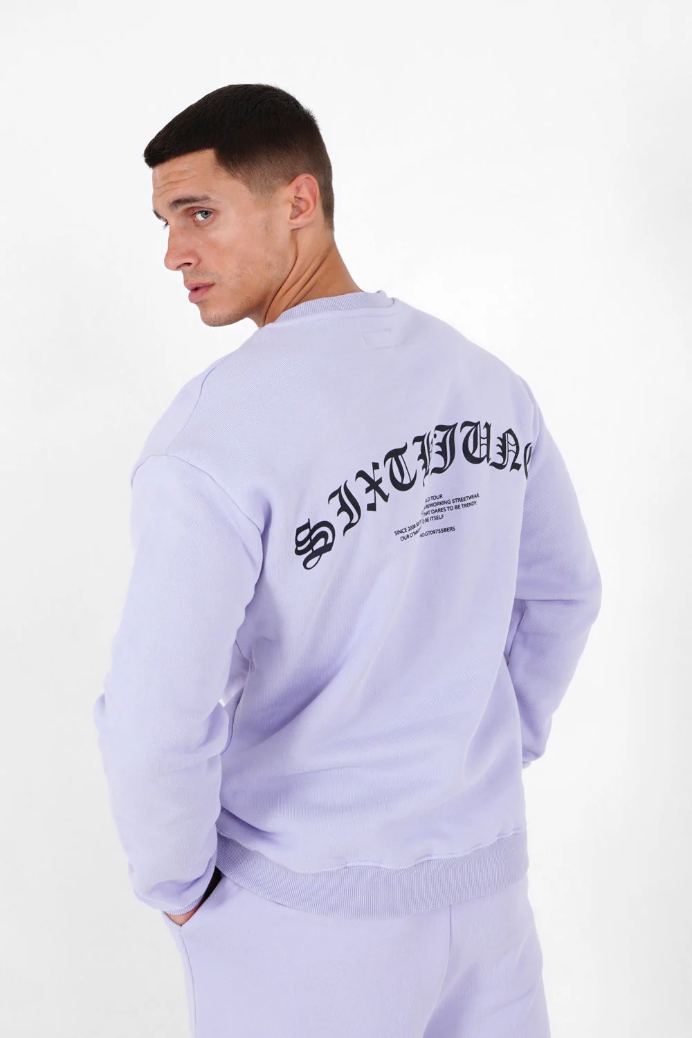 Sweat logo gothique Violet clair