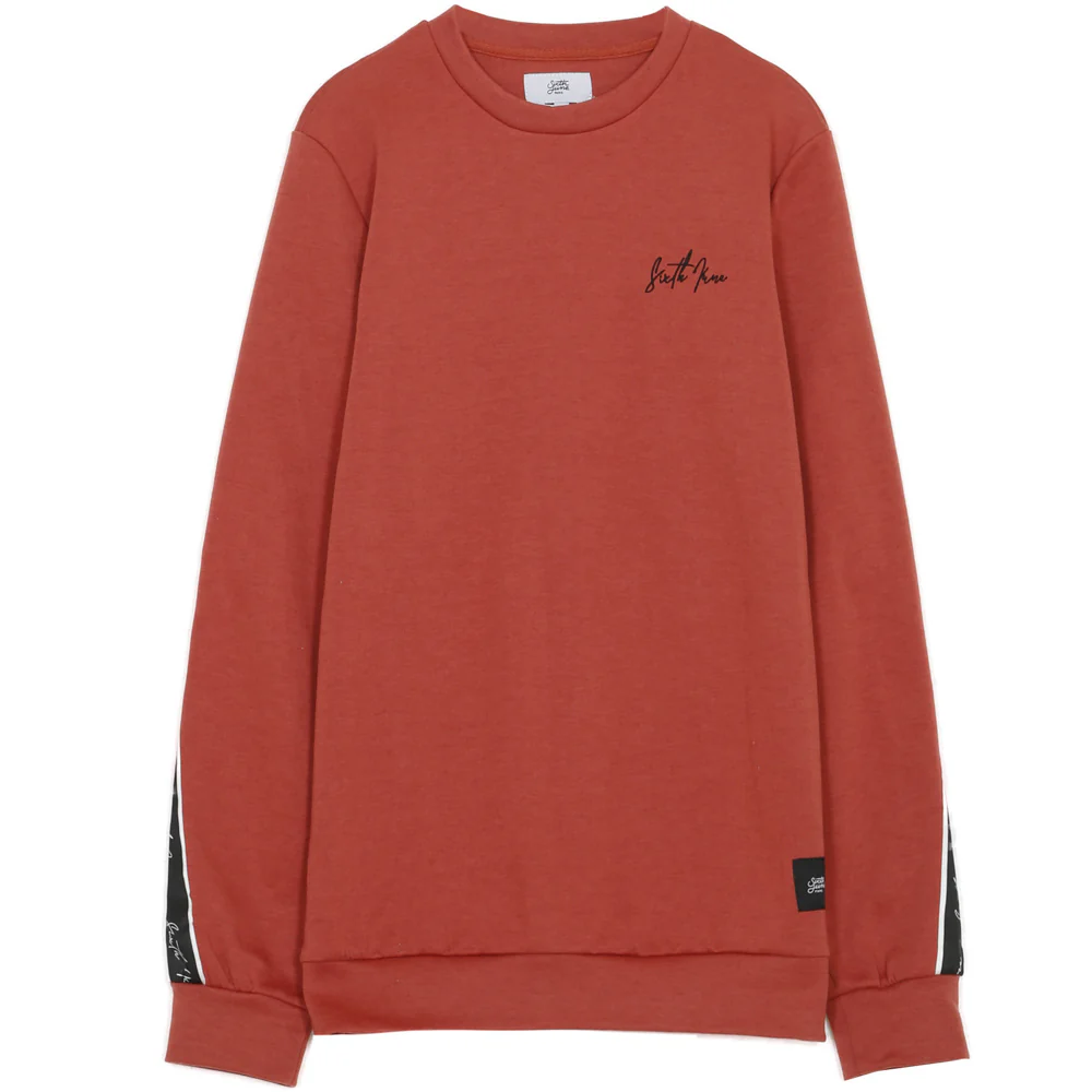 Sweatshirt bande dos rouge
