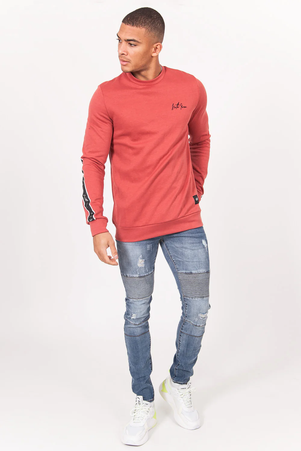 Sweatshirt bande dos rouge - Image 4
