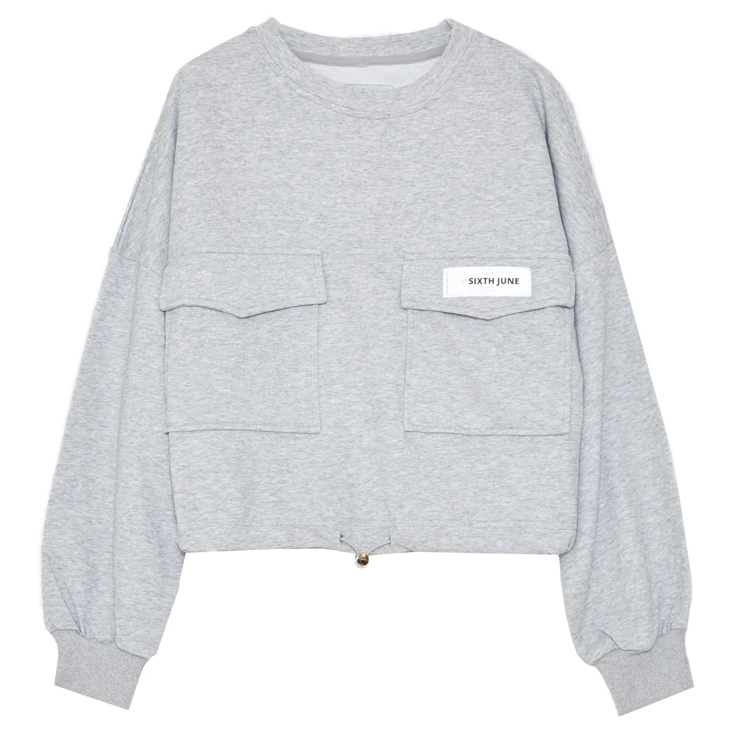 Logo patch sweatshirt gris