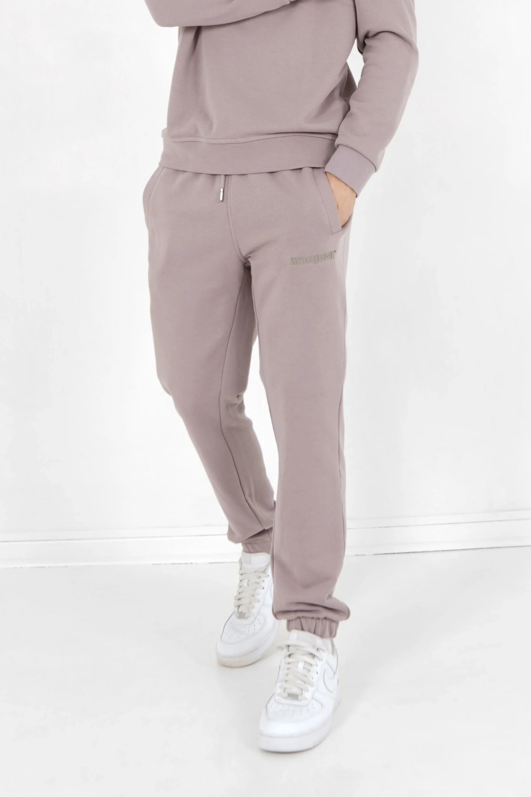Jogging + sweat logo gommé Marron clair - Image 4