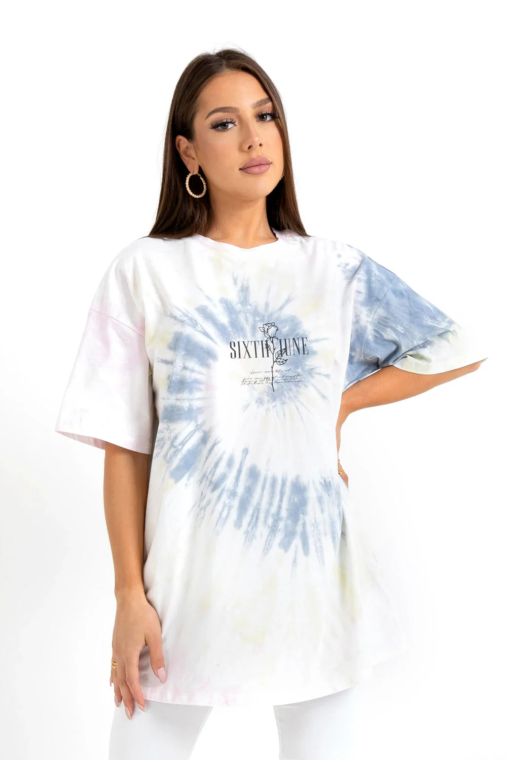 T-shirt rosace tie dye Rose