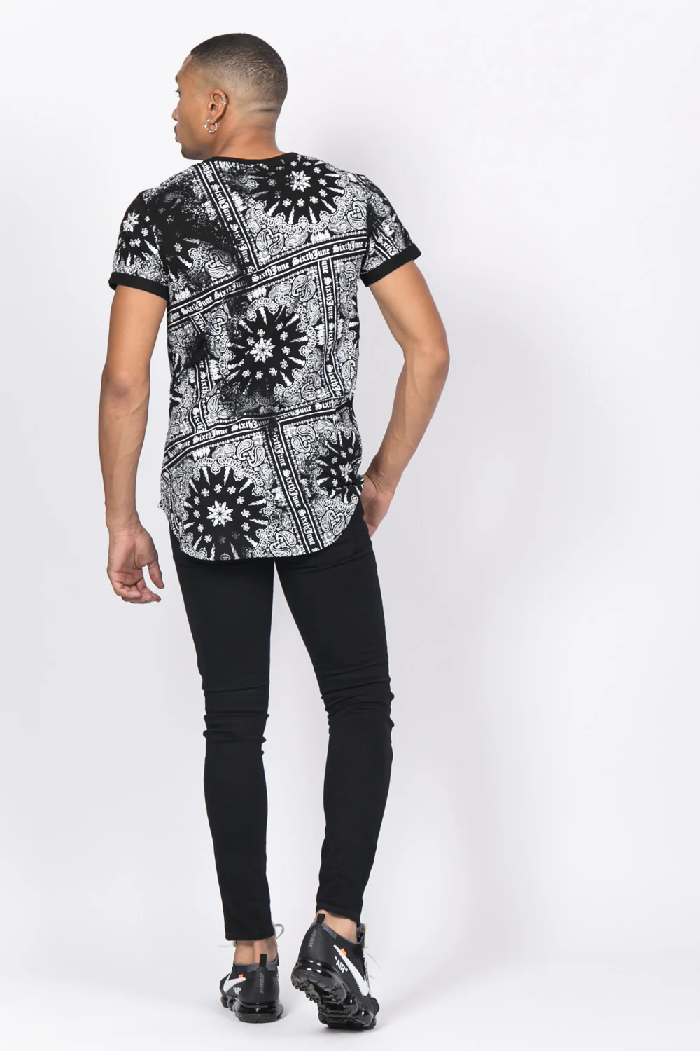 T-shirt all over bandana noir - Image 3