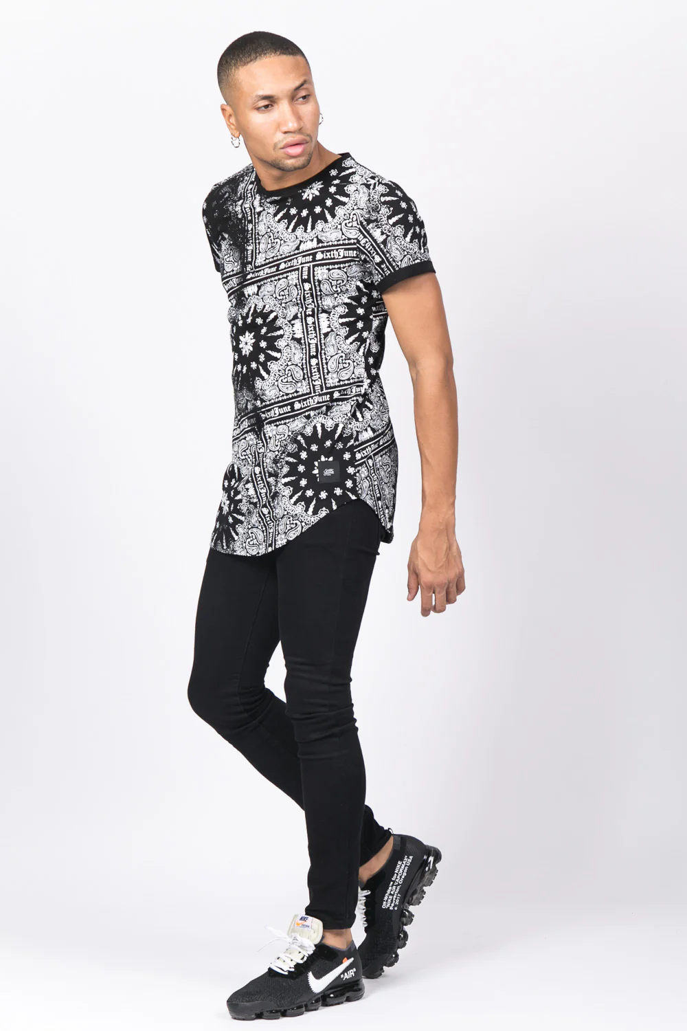 T-shirt all over bandana noir - Image 4