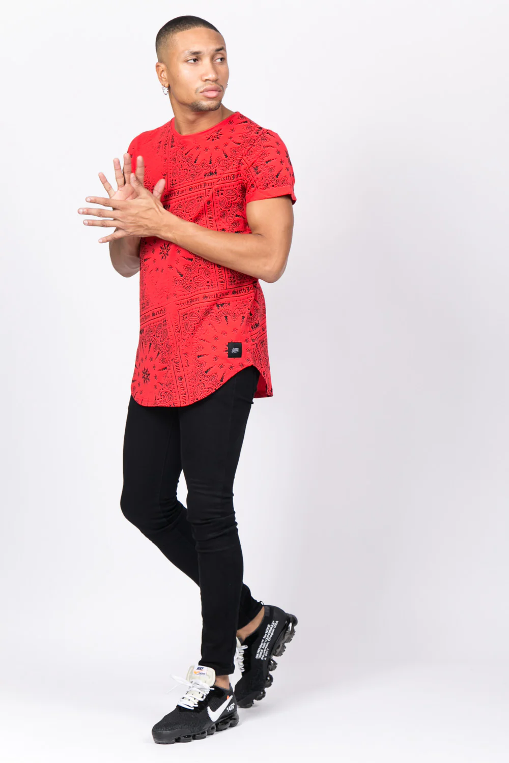 T-shirt all over bandana rouge - Image 4