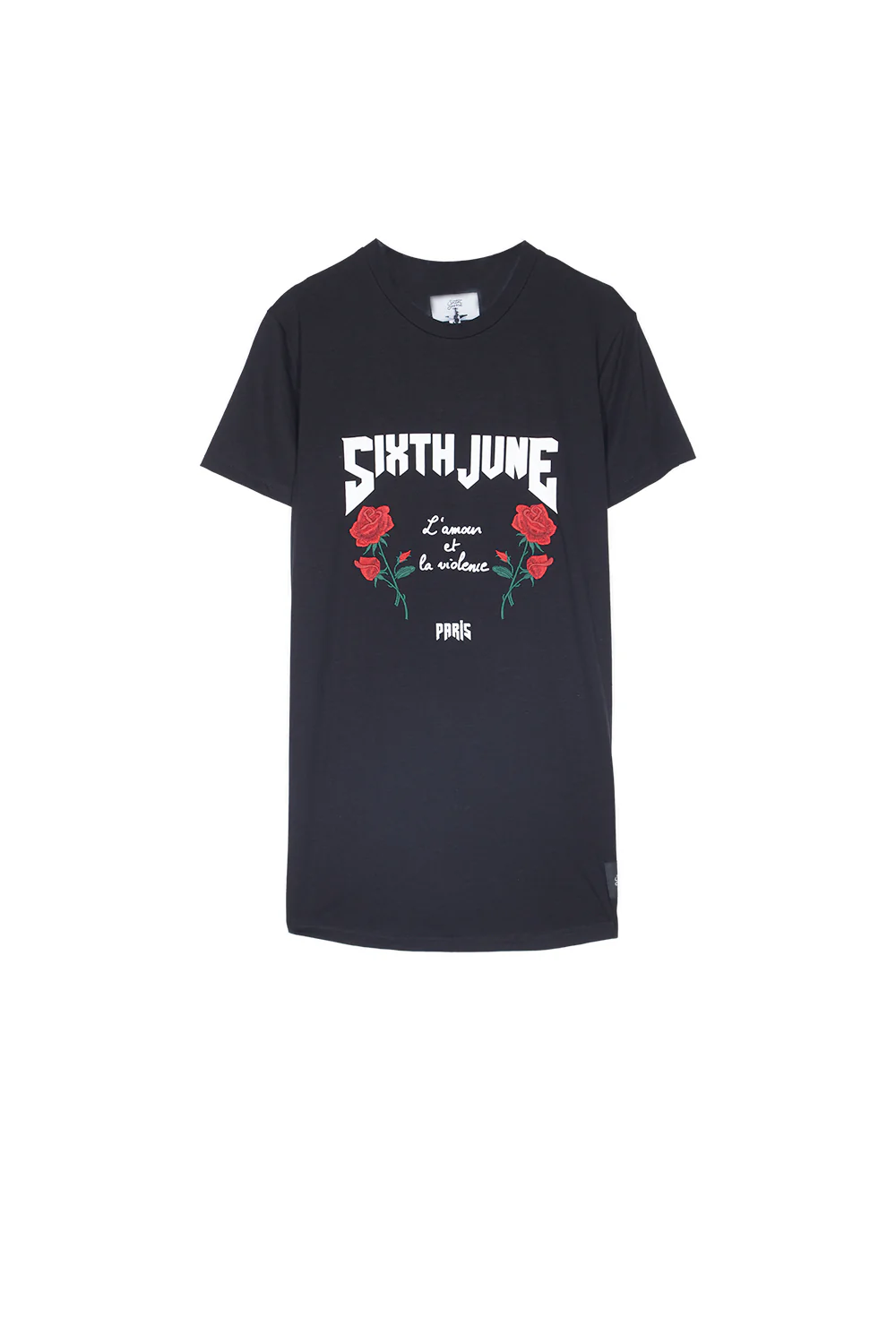 T-shirt amour violence noir