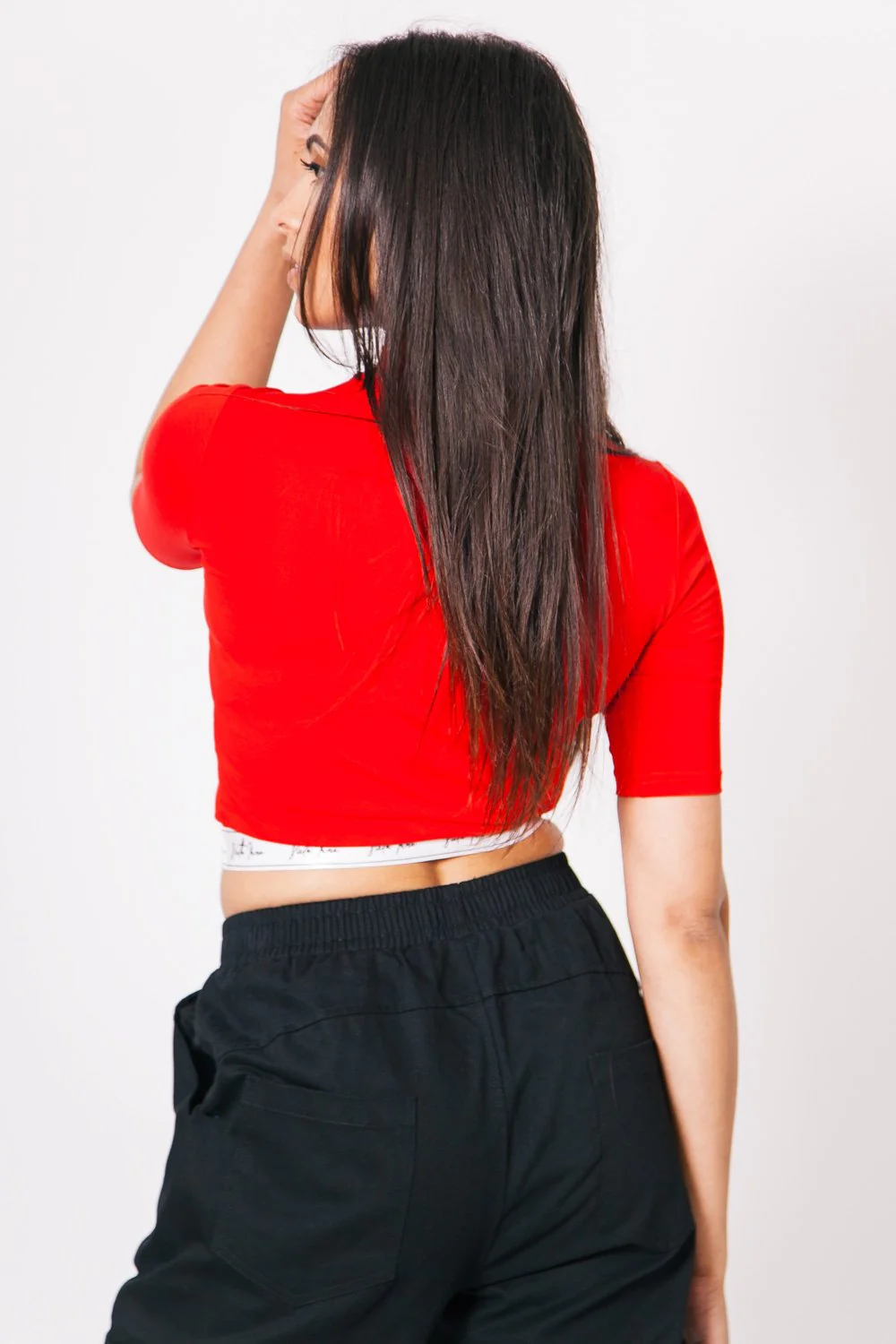 T-shirt bande gros logo signature rouge - Image 3