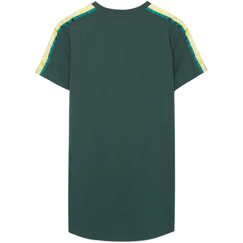 T-shirt bandes bicolores logo vert jaune - Image 5