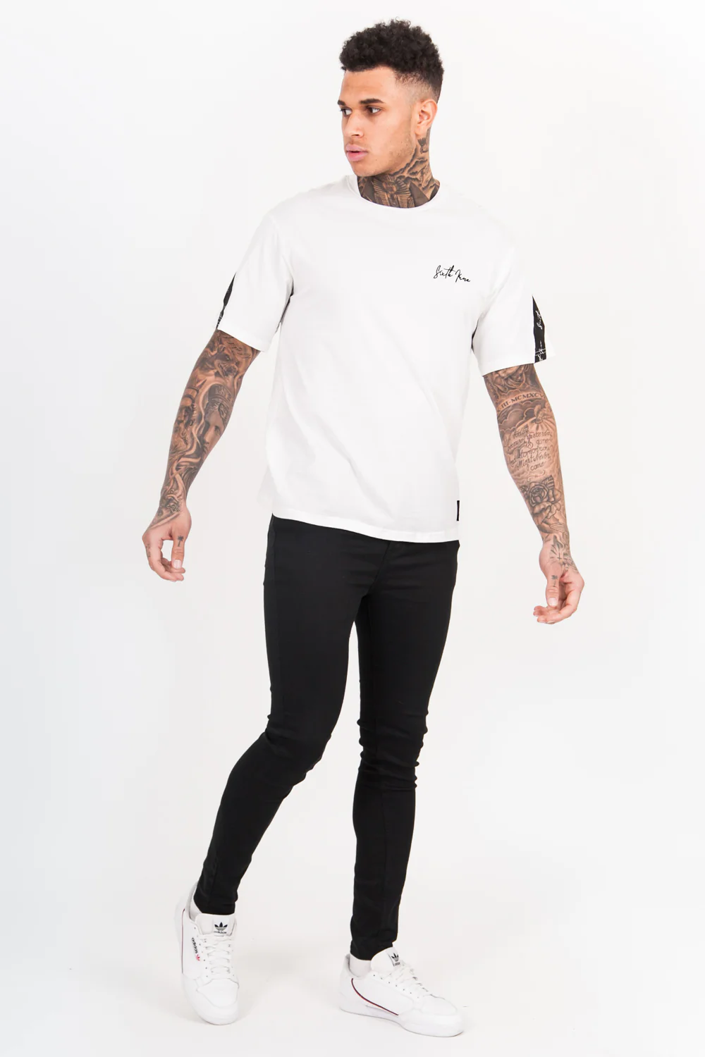T-Shirt bandes dos blanc - Image 4