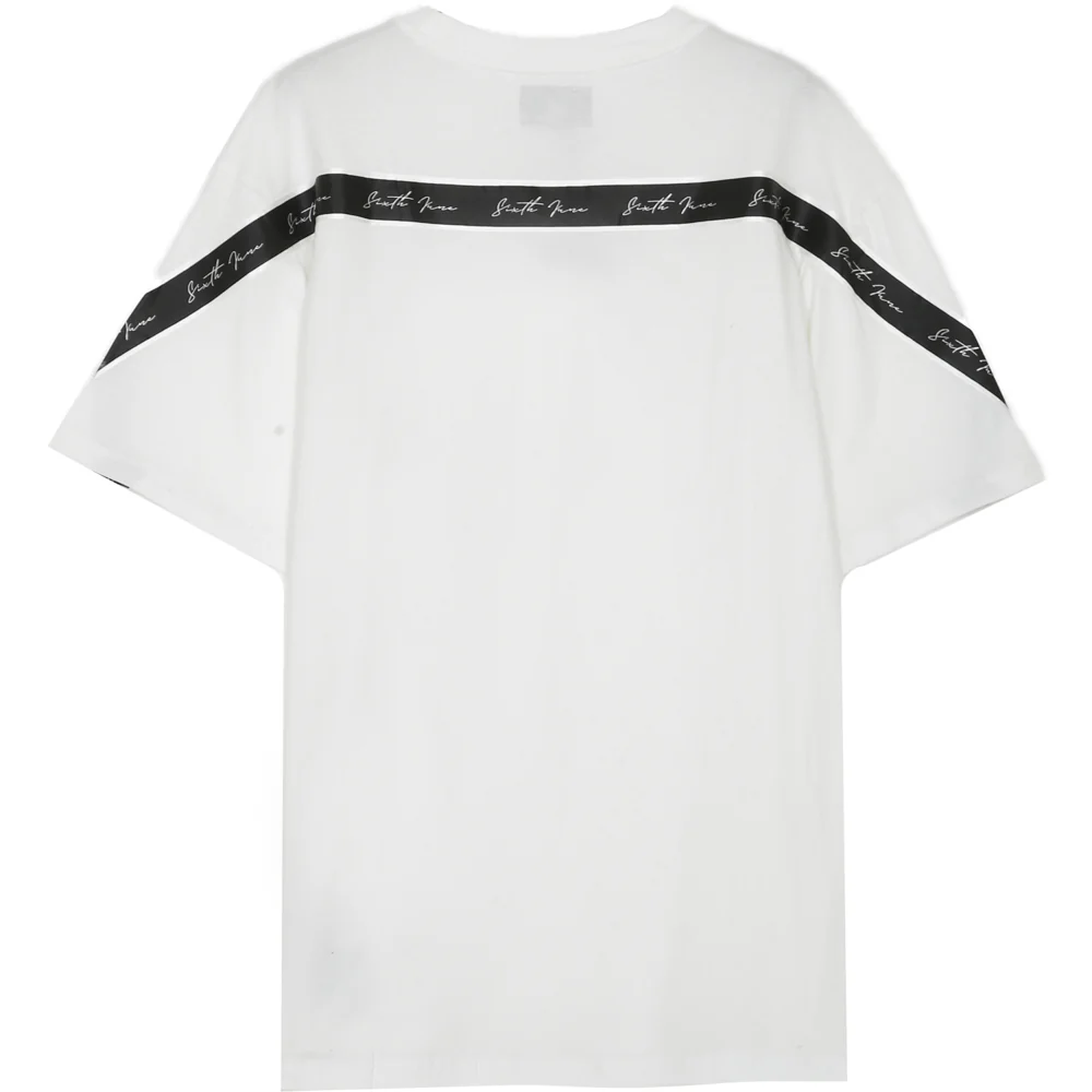 T-Shirt bandes dos blanc - Image 5