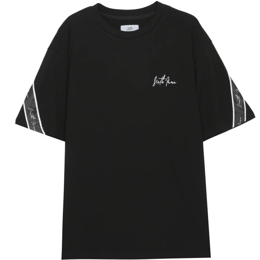 T-Shirt bandes dos noir