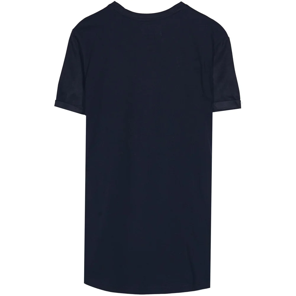 T-shirt bi-matière bande V noir - Image 6